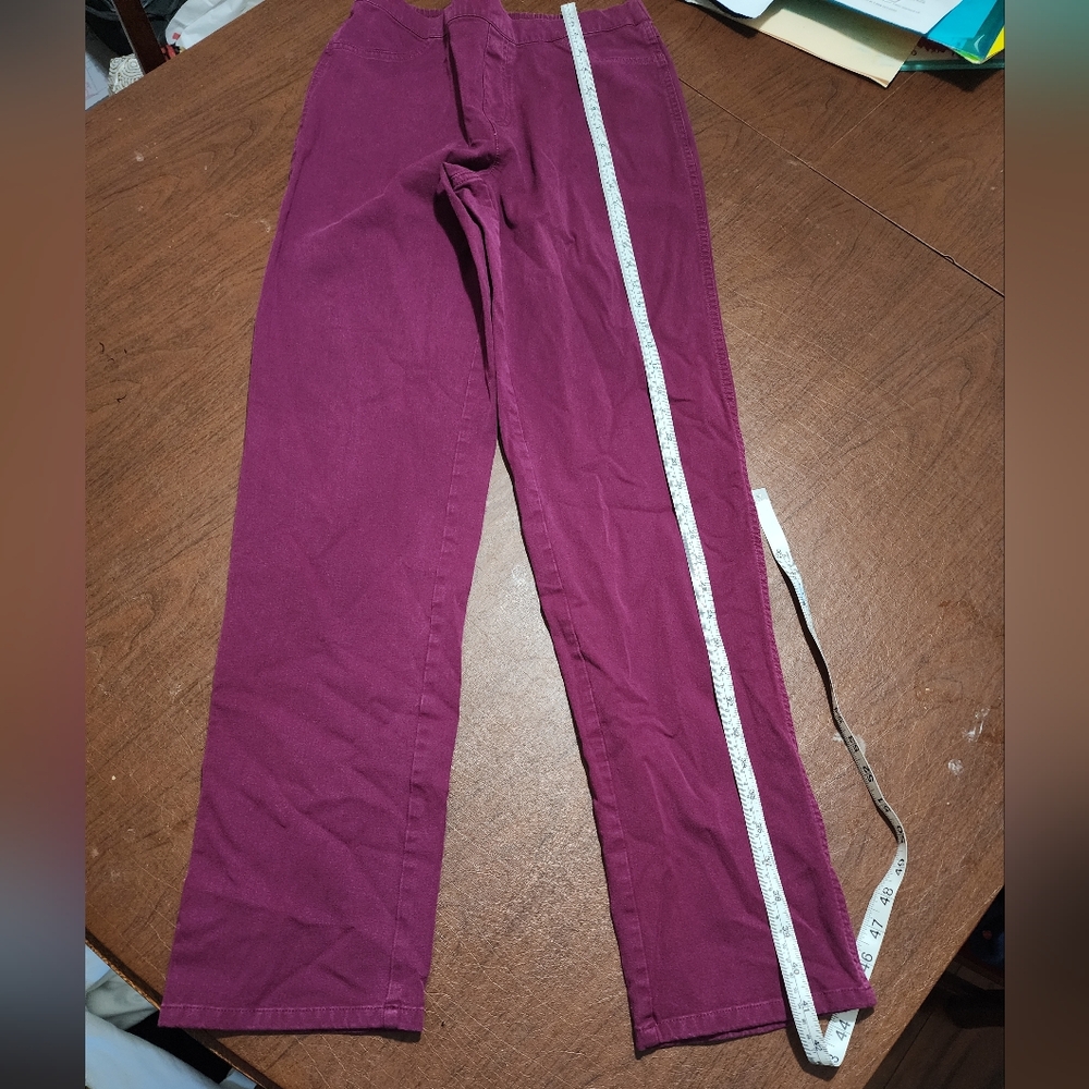Isaac Mizrahi Rich Burgundy / Purple-ish Trousers - Picture 3 of 9